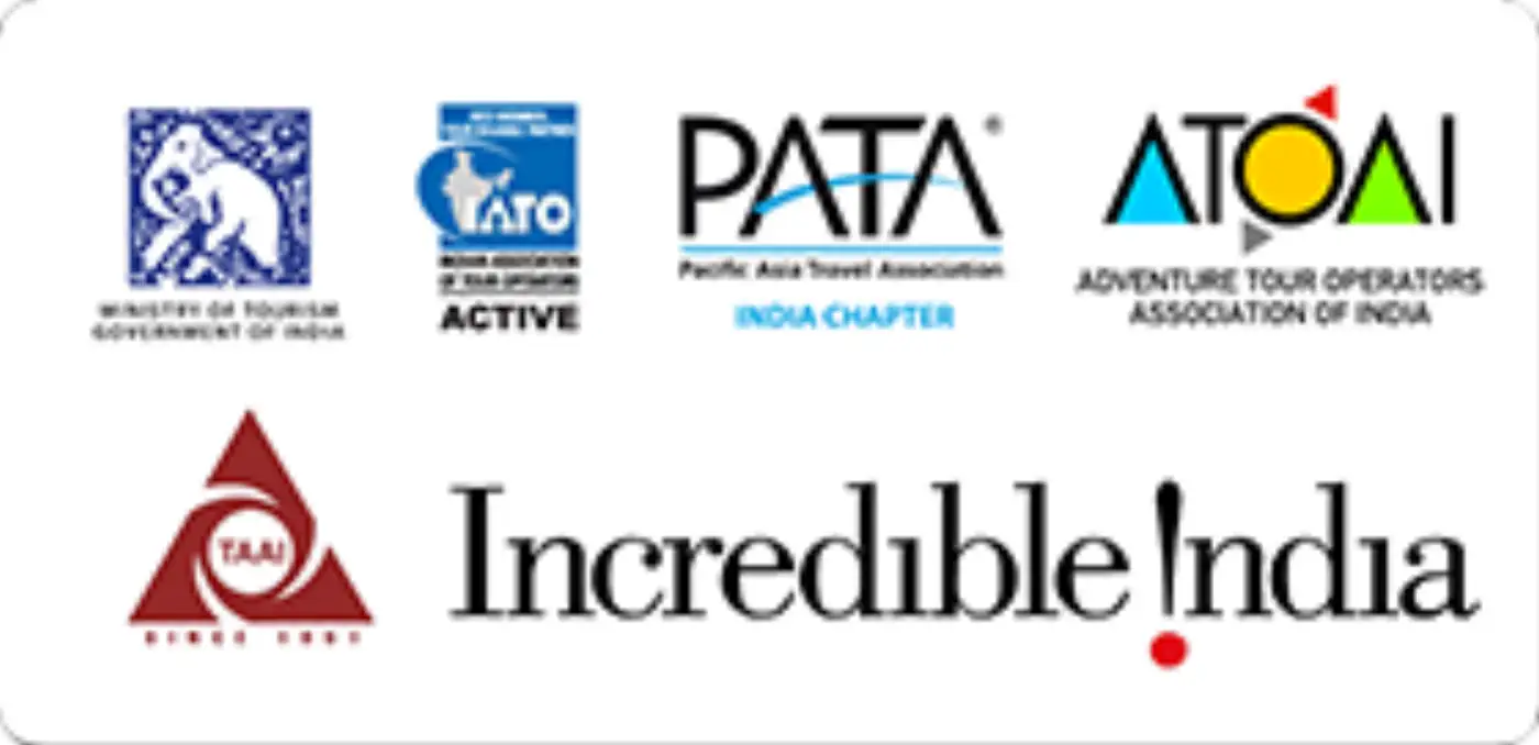 Logos of Indian tourism organizations, including 