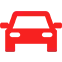 Red car dashboard warning light illuminated